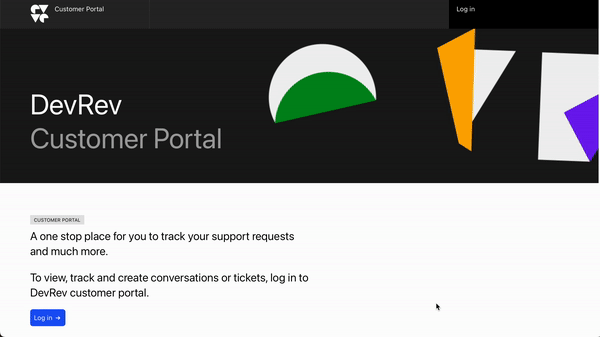 Support portal login
